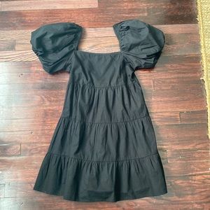Black Puff Sleeve Dress